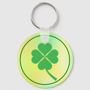 vierblättriges Kleeblatt St. Patrick's Day Design- Schlüsselanhänger