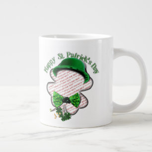 vierblättriges Kleeblatt St. Patrick's Day Foto Jumbo-Tasse