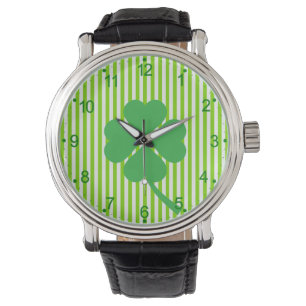 vierblättriges Kleeblatt - St. Patrick's Day Pater Armbanduhr