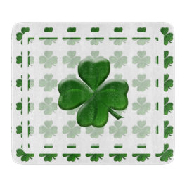 vierblättriges Kleeblatt - St Patrick's Day Symbol Schneidebrett