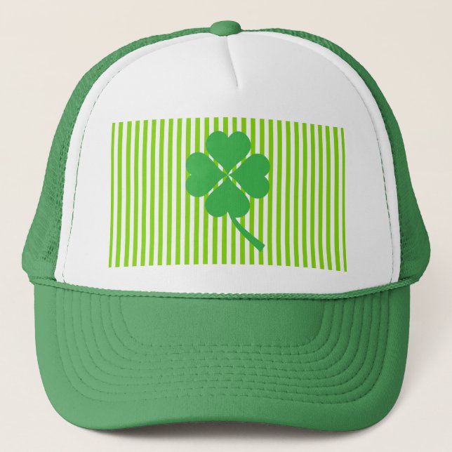 vierblättriges Kleeblatt - St. Patrick's Day Truckerkappe (Vorderseite)