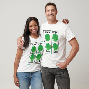Vierblättriges Kleeblatt St. Patricks Day Vierblät T-Shirt