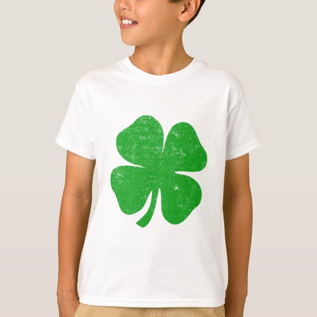 Vierblättriges Kleeblatt Tag St. Patricks T-Shirt (Vorderseite)