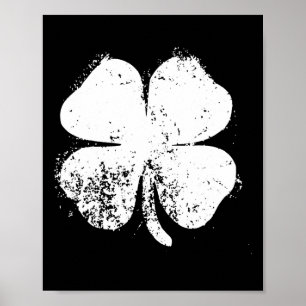 vierblättriges Kleeblatt Vintage Saint Patrick Day Poster