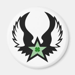 vierblättriges Kleeblatt Wingstar Magnet
