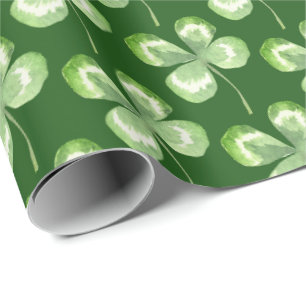 vierblättriges Kleeblatt Wrapping Paper Geschenkpapier