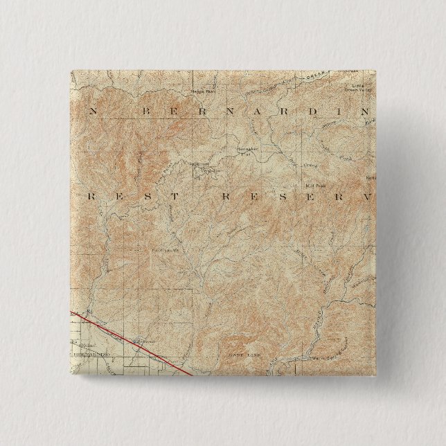 Viereck Redlands mit San Andreas Rift Button (Vorderseite)