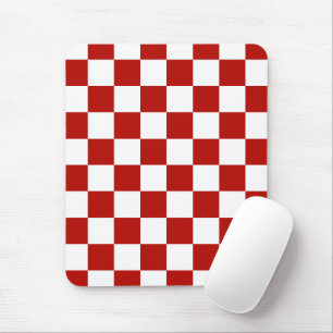 Viereck rotes, weißes Retro-Quadrat Mousepad