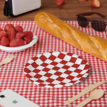 Viereck rotes, weißes Retro-Quadrat