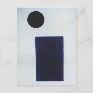 Viereck und der Kreis durch Kazimir Malevich Postkarte