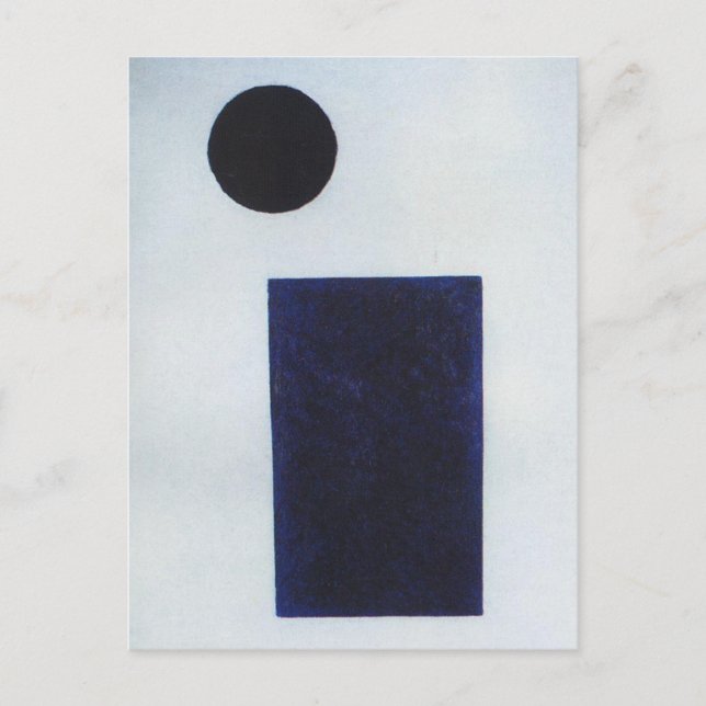 Viereck und der Kreis durch Kazimir Malevich Postkarte (Vorderseite)