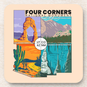 Vierecke Nationaldenkmal mit Nationalparks Getränkeuntersetzer