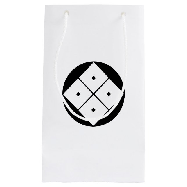 Viereckige getilgte Augen in Reiskuchen Kleine Geschenktüte (Vorderseite)