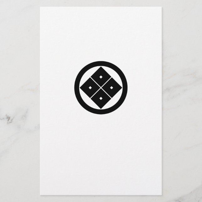 Viereckige, kreisförmig getilgte Augen Briefpapier (Vorderseite)