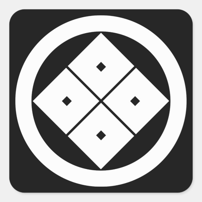 Viereckige, kreisförmig getilgte Augen Quadratischer Aufkleber (Vorderseite)