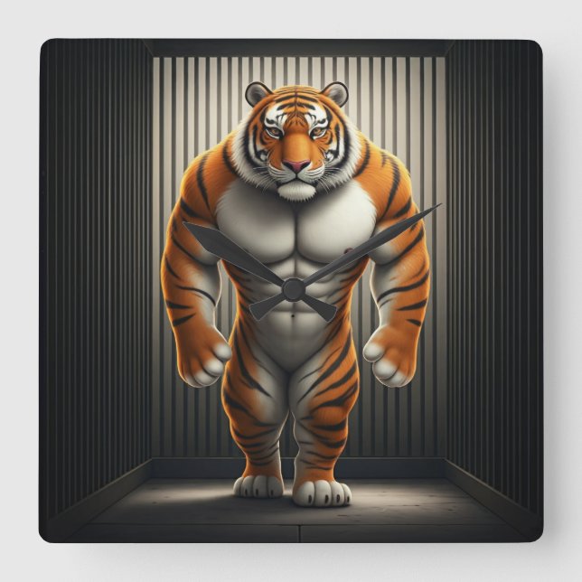 Vierecktaktuhr Quadratische Wanduhr (Vorderseite)