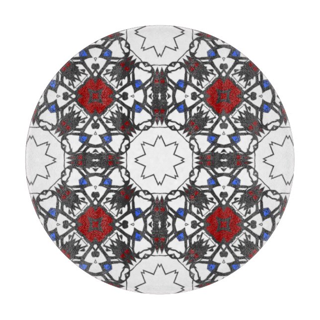 Vierer Band Kaleidoskop Art. 3 Schneidebrett (Vorderseite)