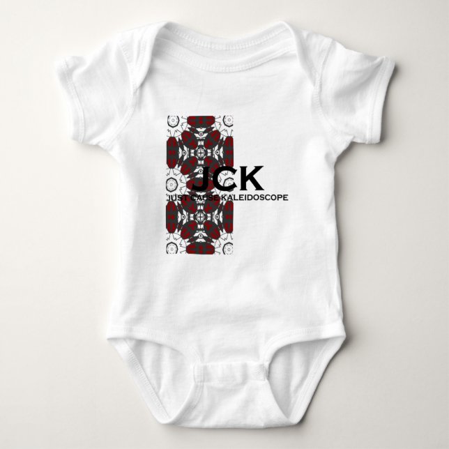 Vierer Band Kaleidoskop Art Baby Strampler (Vorderseite)