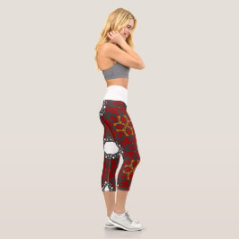 Vierer Band Kaleidoskop Art Capri Leggings