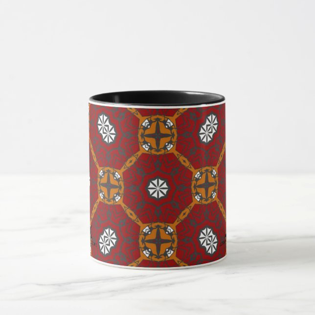 Vierer Band Kaleidoskop Art Tasse (Zentrum)