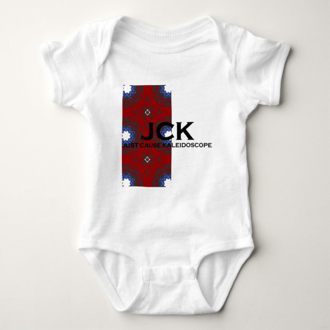 Vierer Band Kaleidoskop Art Zwölf Baby Strampler (Vorderseite)