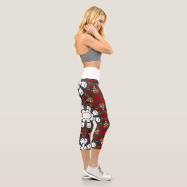 Vierer Band Kaleidoskop Art Zwölf Capri Leggings