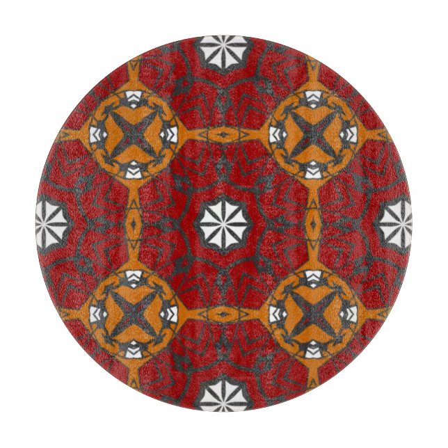 Vierer Band Kaleidoskop Art Zwölf Schneidebrett (Vorderseite)