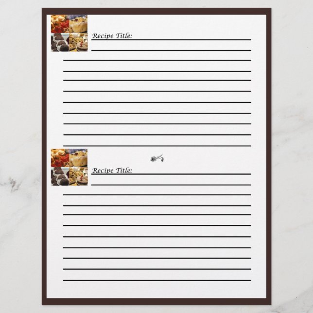 Vierer-Dessert-Tafel mit schokoladenbraunen Rezept (Vorderseite)