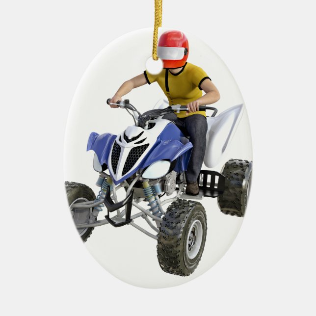 Viererkabel-Fahrrad ATV, das zur Front kommt Keramik Ornament (Vorne)