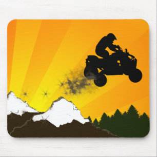 Viererkabel. orange Sonnenuntergang Mousepad