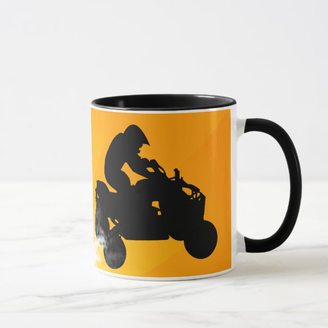 Viererkabel. orange Sonnenuntergang Tasse (Rechts)