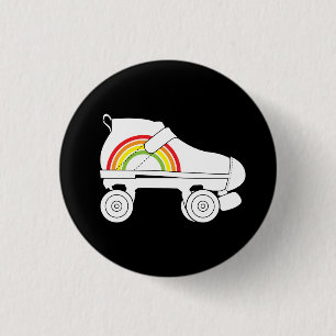 Viererkabel-Skateregenbogen Button
