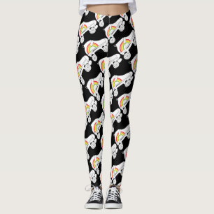 Viererkabel-Skateregenbogen Leggings
