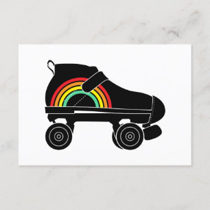 Viererkabelrollen-Skateregenbogen Einladung
