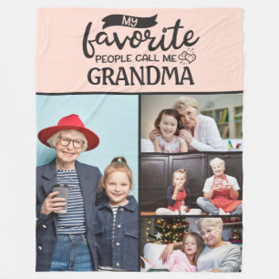 Vierfamilien-Foto-Collage - Meine Lieblingsmensche Fleecedecke