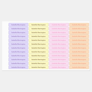 Vierfarbige Individuelle Name-Innenverkleidung Etiketten