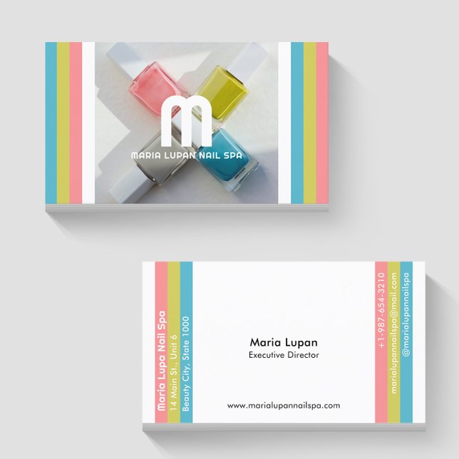 Vierfarbige Set Nail Polnischer Nail Wellness-Cent Visitenkarte (Von Creator hochgeladen)