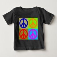 Vierfarbiger Pop Art Peace Sign