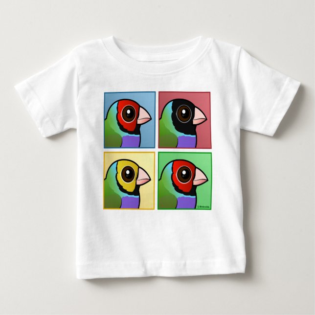 Vierfarbiges Gouldian Finish Baby T-shirt (Vorderseite)