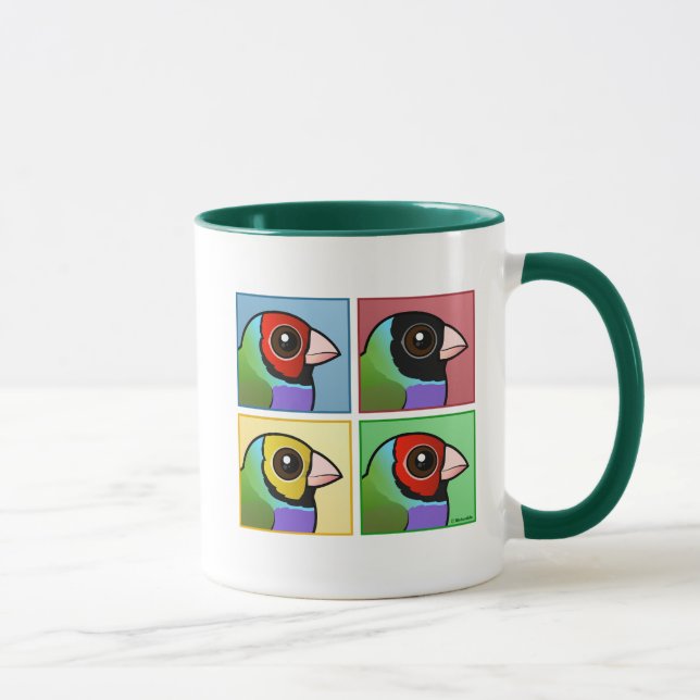 Vierfarbiges Gouldian Finish Tasse (Rechts)