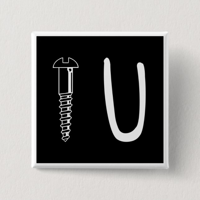 Vierkant-Schraubknopf Button (Vorderseite)