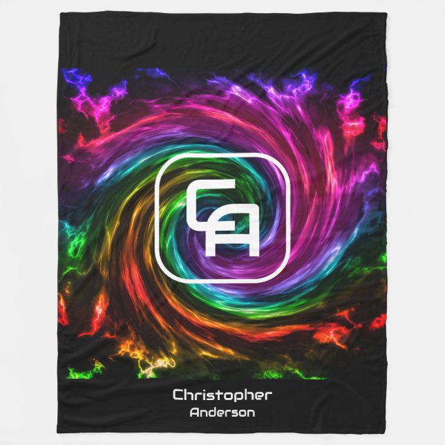 Vierkantenrauche Multicolor Fleece Blanket (Vorderseite)