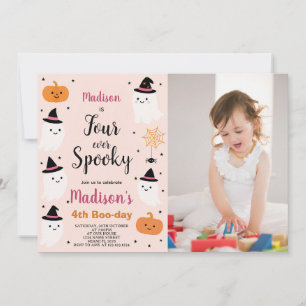 Vierkids Halloween Geburtstag Einladung