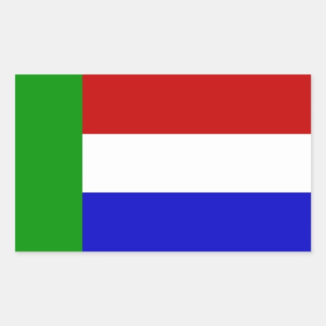 Vierkleur Rechteckiger Aufkleber (Vorderseite)