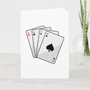 Vierling Asse Poker Karten beim Poker