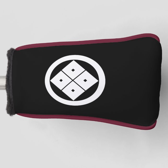 Vierquadrat in einem Kreis getilgt Golf Headcover (Vorderseite)