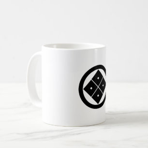 Vierquadrat in einem Kreis getilgt Kaffeetasse
