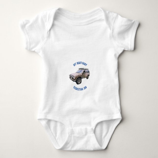 Vierradantrieb Baby Strampler (Vorderseite)