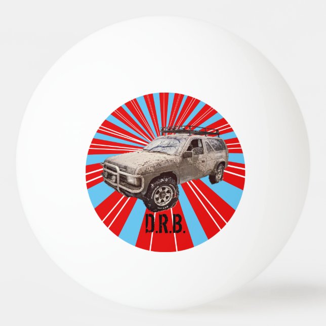 Vierradantrieb Tischtennisball (Vorderseite)