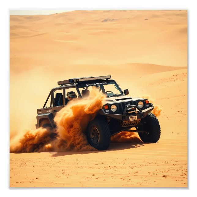 Vierradantrieb und Rennwagen Fotodruck (Vorne)